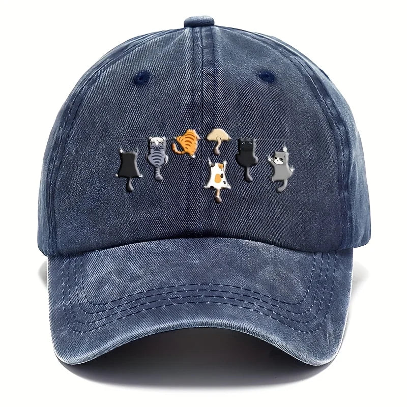 Cute Cat Print Casual Baseball Cap