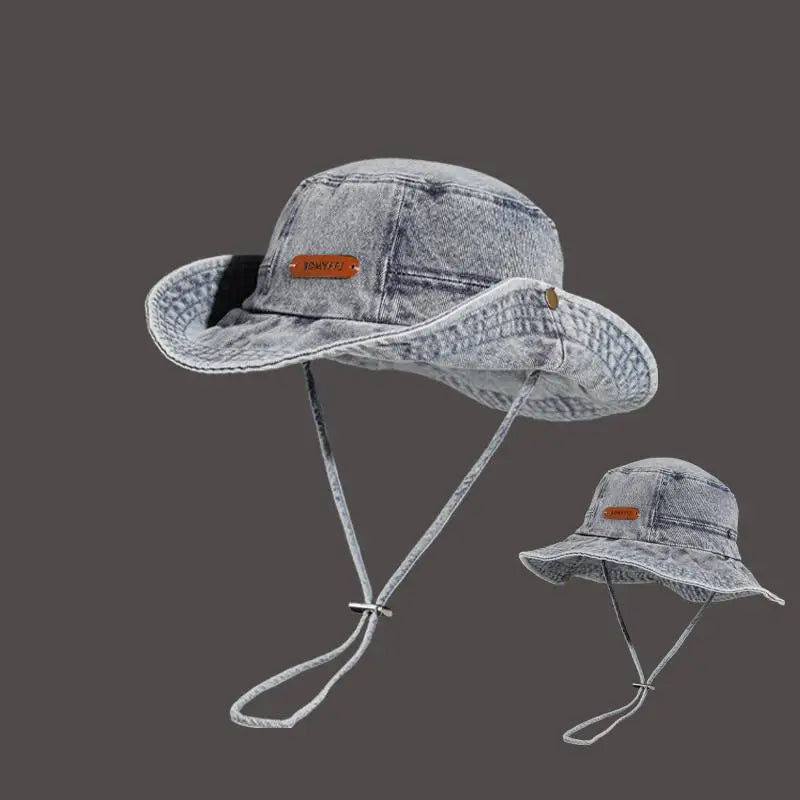 Vintage Washed Denim Bucket Hat