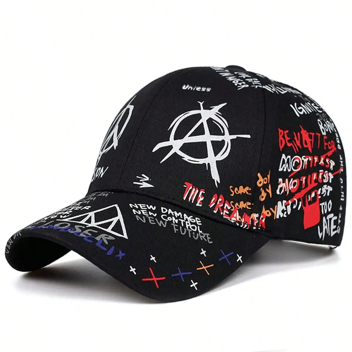 Unisex Colorful Eye Graffiti Adjustable Baseball Cap