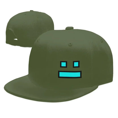 Geometry Dash Gaming Streetwear Adjustable Snapback Cap