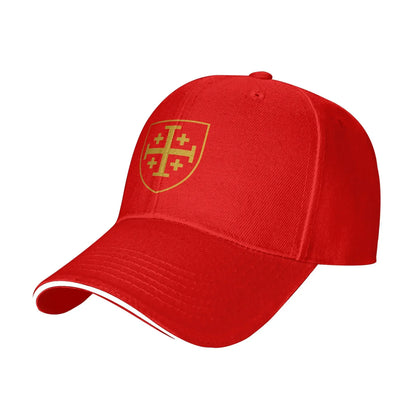 Jerusalem Cross Shield Trucker Baseball Cap