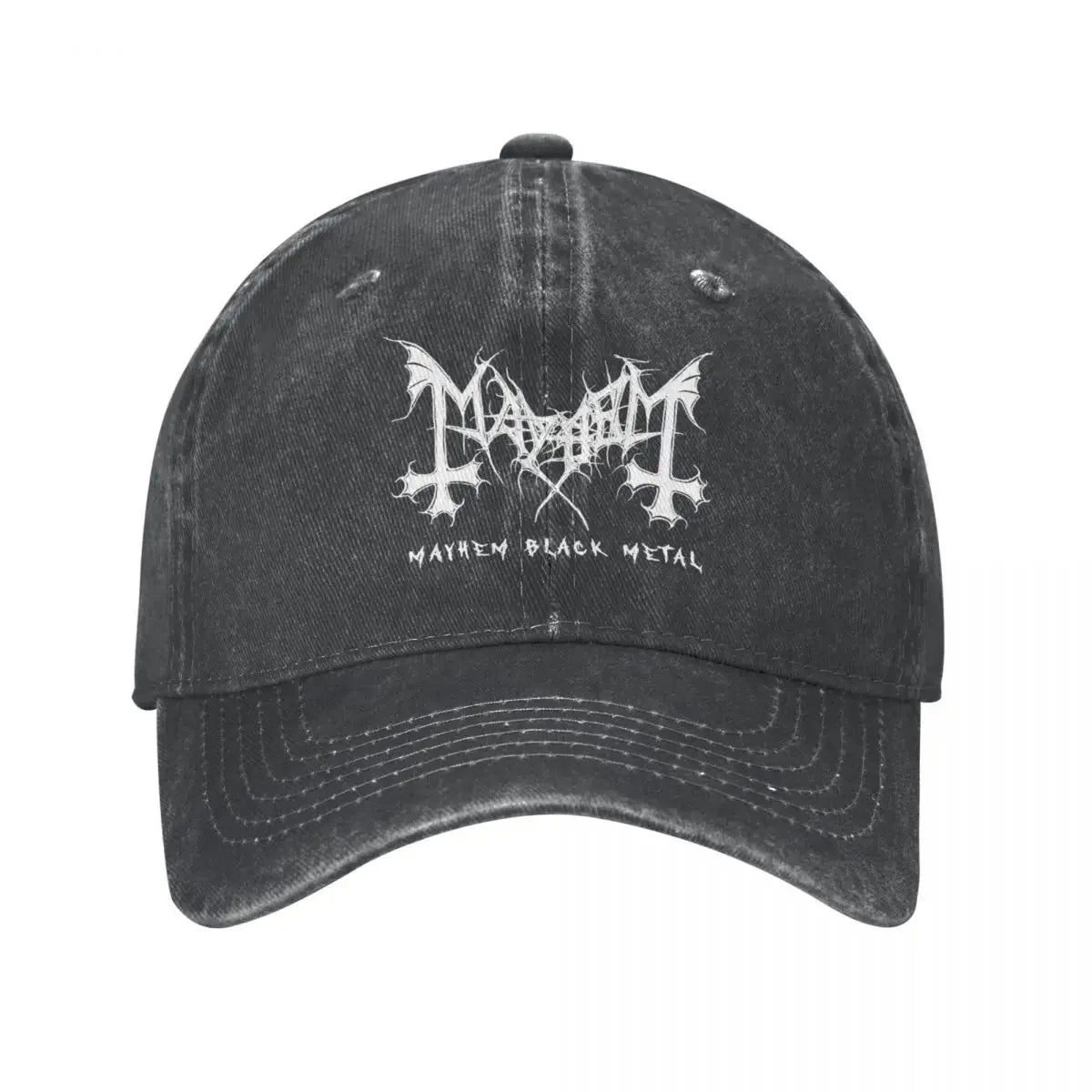 Mayhem Black Metal Denim Baseball Cap