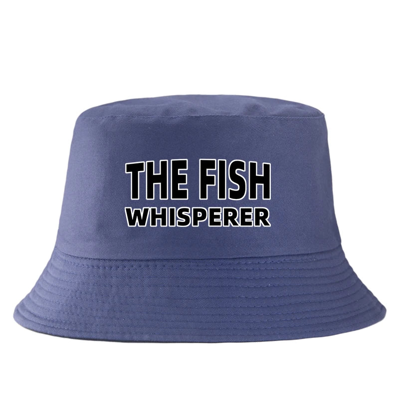 Fish Whisperer Letter Print Bucket Hat