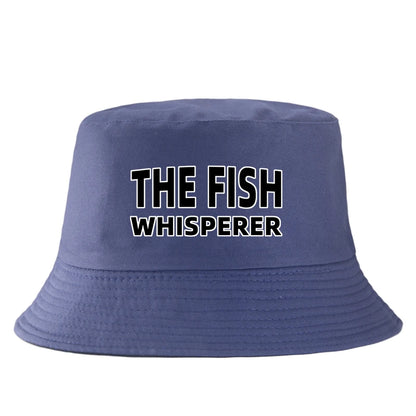 Fish Whisperer Letter Print Bucket Hat