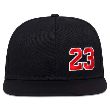 23 Number Letter Embroidery Hip Hop Snapback Cap