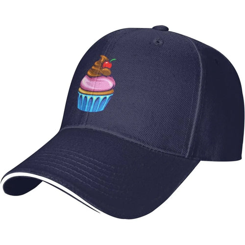 Cupcake Cherry Dessert Adjustable Polyester Baseball Cap