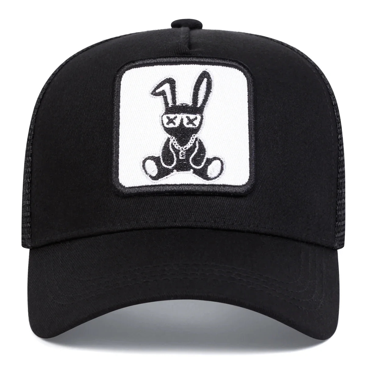 Unisex Cartoon Rabbit Embroidery Baseball Net Caps