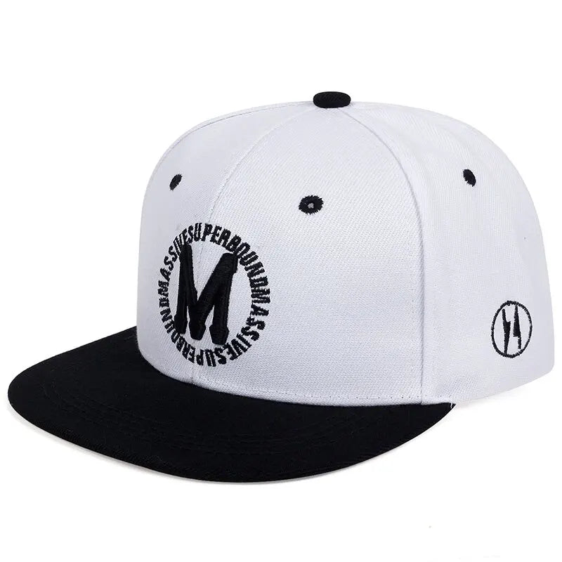 Letter Embroidered Snapback Hip Hop Baseball Hat