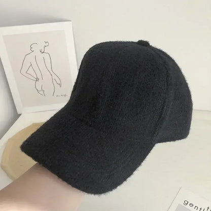 Plush Solid Color Hip Hop Snapback Cap