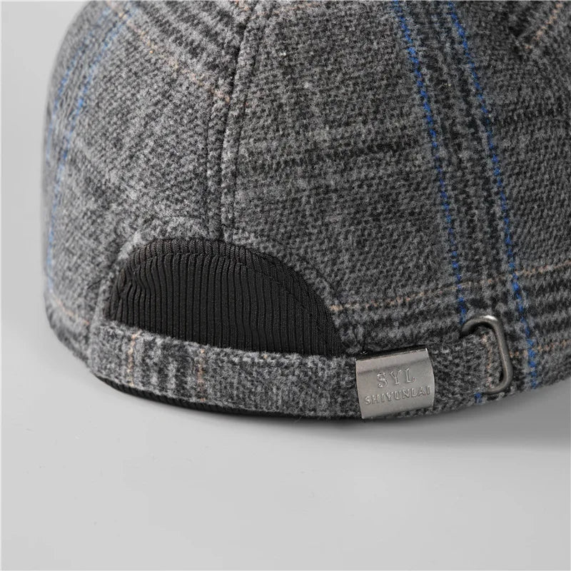 Winter Warm Baseball Hat With Ear Flaps