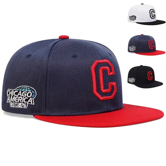 Chicago C Letter Embroidered Snapback Cap