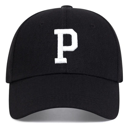 Unisex P Letter Embroidery Snapback Baseball Caps