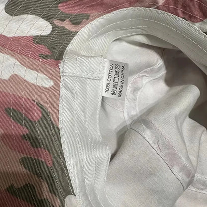 Washed Cotton Camouflage Outdoor Fisherman Bucket Hat
