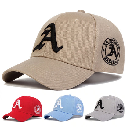 Unisex Gothic Letter A Embroidery Baseball Caps