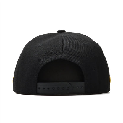 Solid Black Adjustable Hip Hop Snapback Cap