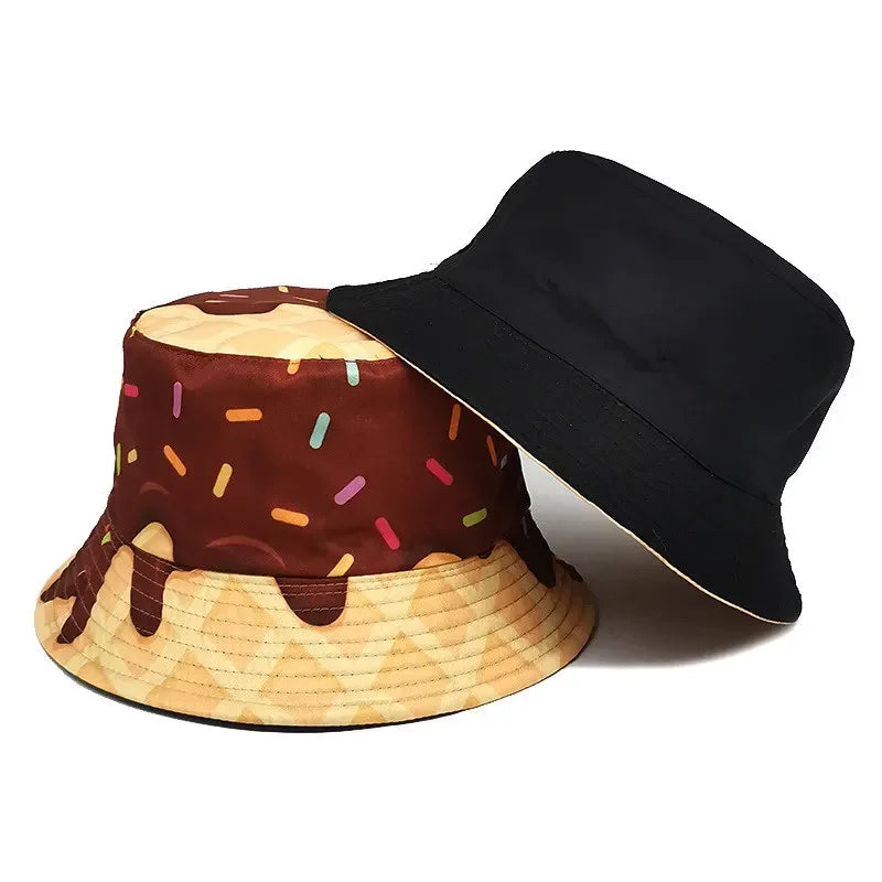Four Seasons Cartoon Print Polyester Bucket Hat