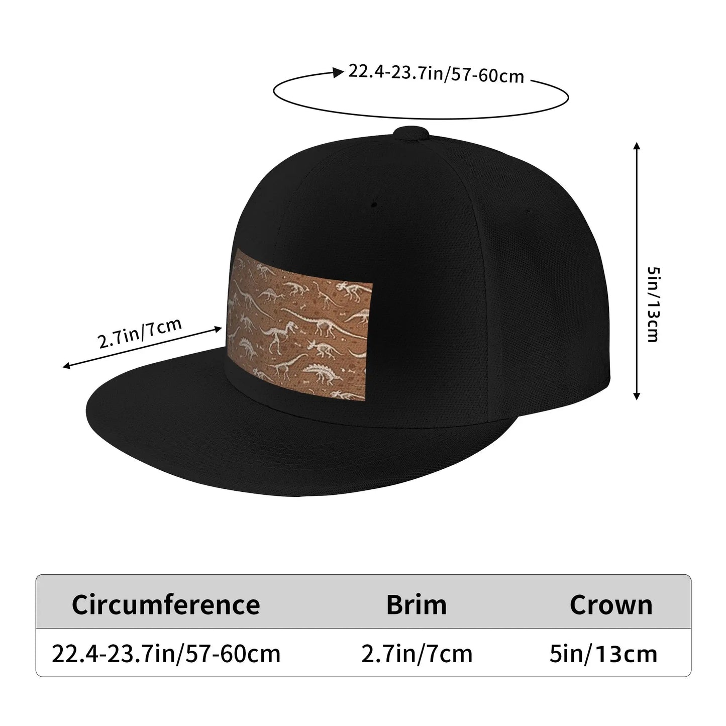 Dinosaur Fossil Halloween Theme Snapback Cap