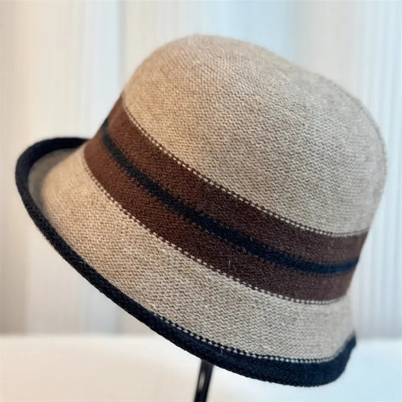 French Color Matching Retro Thermal Bucket Hat