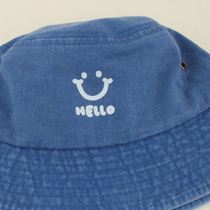 Kids Smiling Face Cotton Summer Bucket Hat