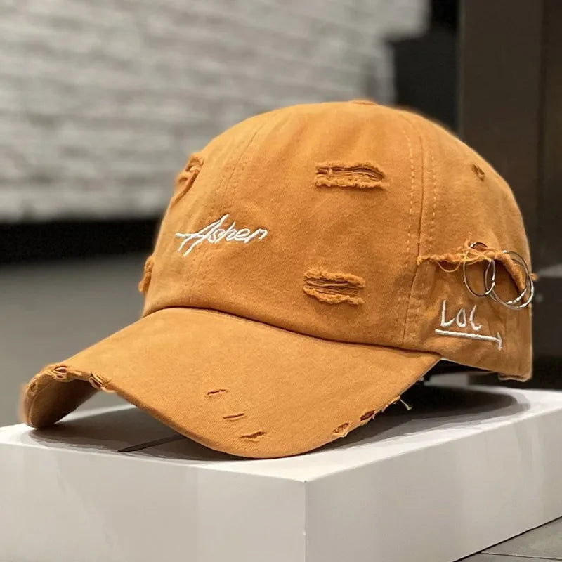 Vintage Washed Distressed Embroidered Unisex Baseball Cap