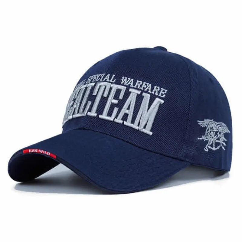 SEALTEAM Letter Embroidery Outdoor Adjustable Baseball Cap