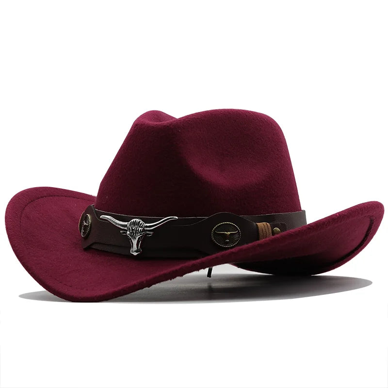 Black Wool Western Cowboy Hat