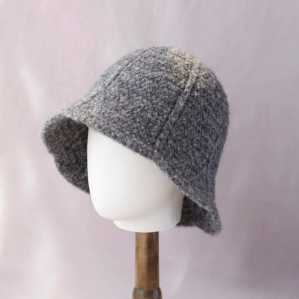 Wool Knitted Winter Bucket Hat