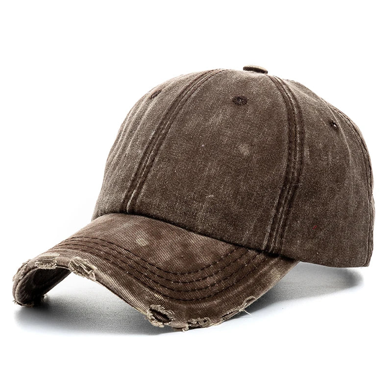 Washed Cotton High-Quality Denim Plain Unisex Baseball Cap