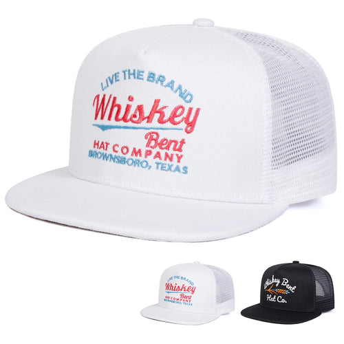 Unisex WHISKEY BENT Letter Embroidery Hip-hop Net Hats