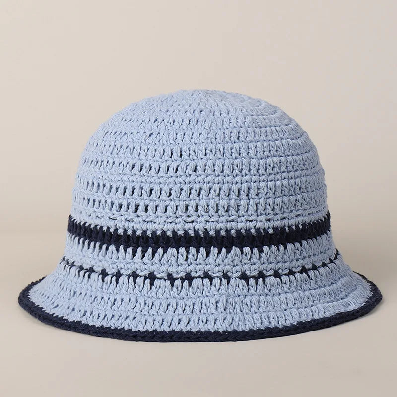 Japanese Korean Crochet Hand Woven Bucket Hat
