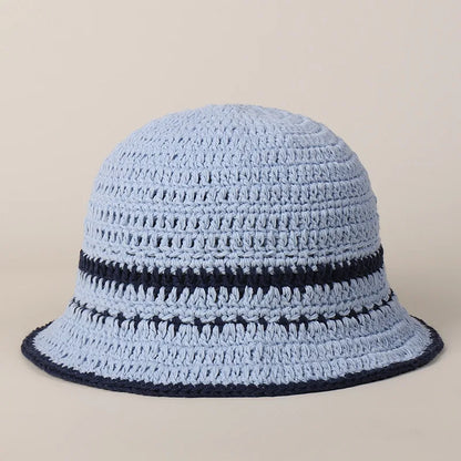 Japanese Korean Crochet Hand Woven Bucket Hat