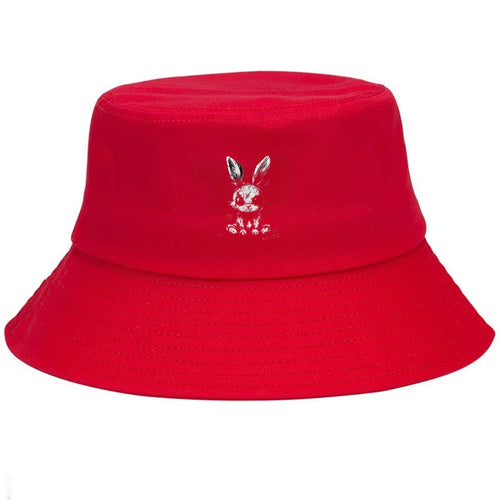Graffiti Rabbit Street Style Breathable Sun Protection Bucket Hat