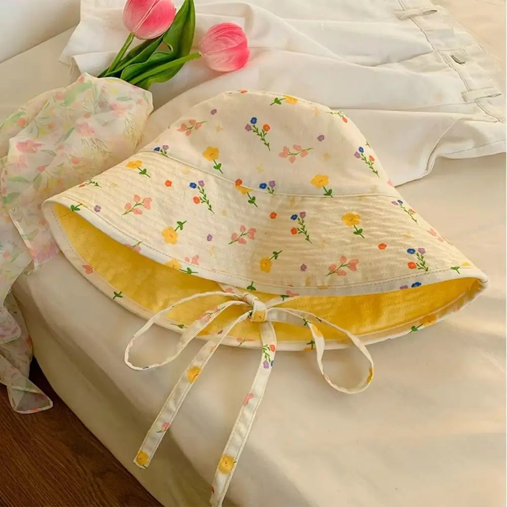 Floral Print Reversible Summer Bucket Hat