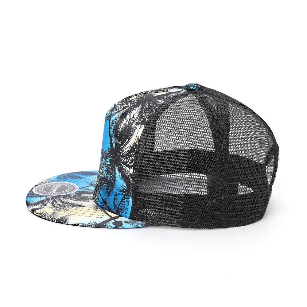 Hawaiian Coconut Tree Quick Dry Snapback Cap