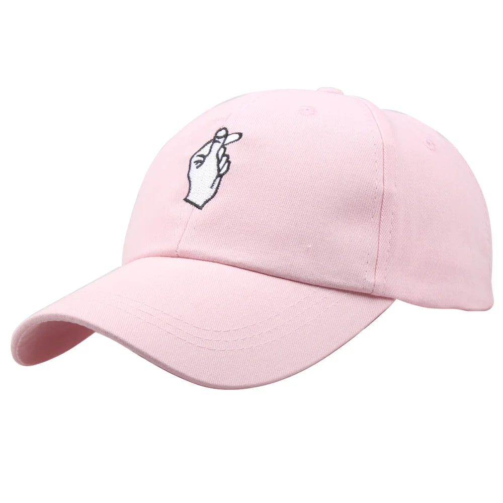 Gothic Punk Cotton Baseball Cap Embroidered Street Style
