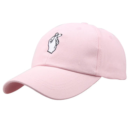 Gothic Punk Cotton Baseball Cap Embroidered Street Style