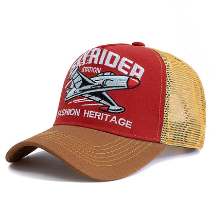 Sky Rider Embroidered Breathable Mesh Baseball Cap