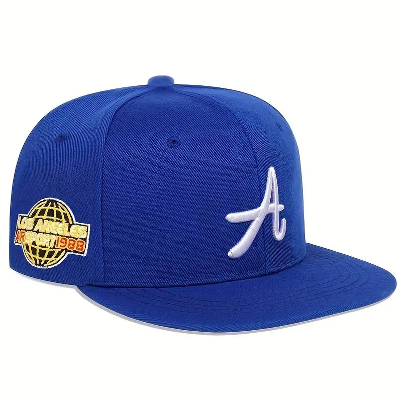 Punk Letter Embroidered Snapback Cap Breathable Sun Protection