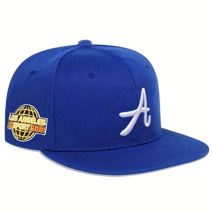 Punk Letter Embroidered Snapback Cap Breathable Sun Protection