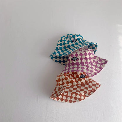Checkerboard Plaid Kids Bucket Hat