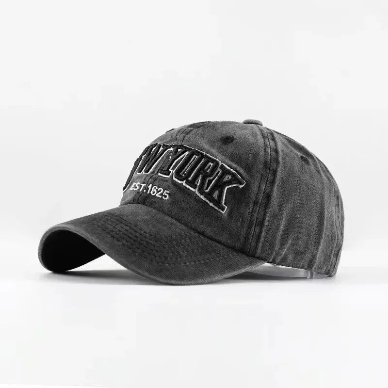 Unisex Vintage “New York” Embroidered Washed Baseball Cap
