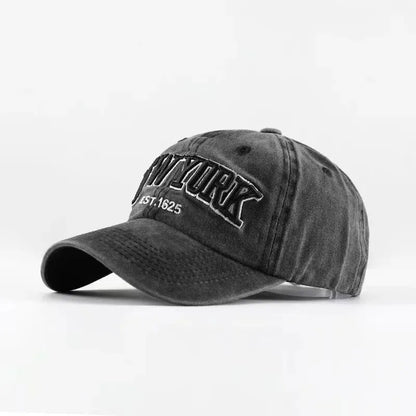 Unisex Vintage “New York” Embroidered Washed Baseball Cap