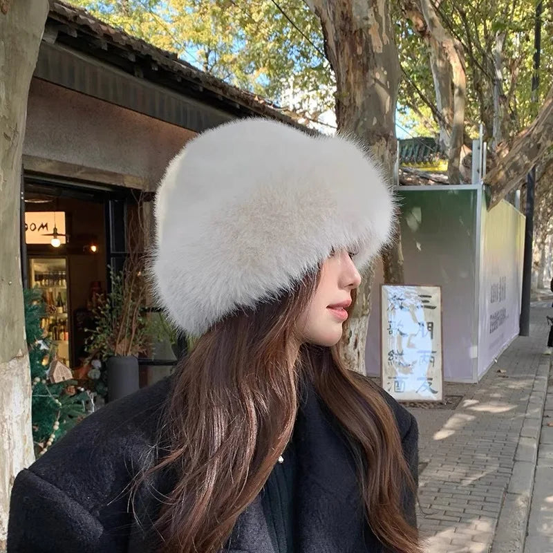 Mongolian Faux Fur Earflap Bucket Hat