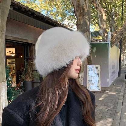 Mongolian Faux Fur Earflap Bucket Hat