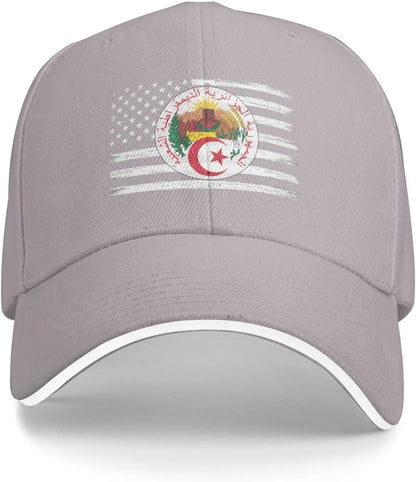 Algeria Emblem Distressed Flag Baseball Cap