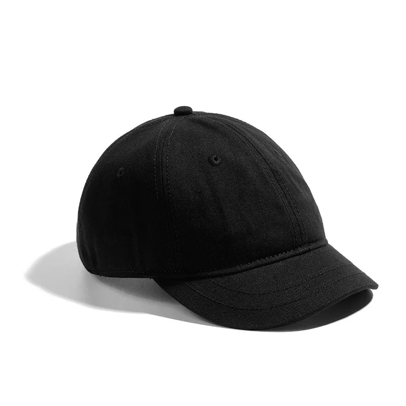 Adjustable Short Brim Cotton Baseball Cap
