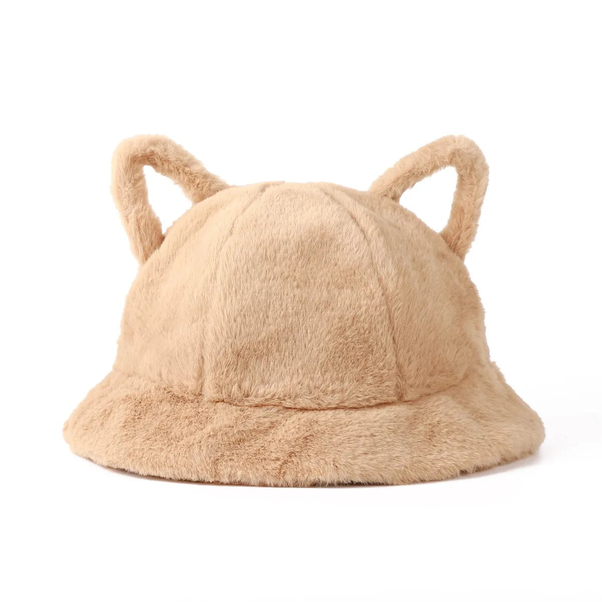 Cat Ear Plush Leopard Bucket Hat