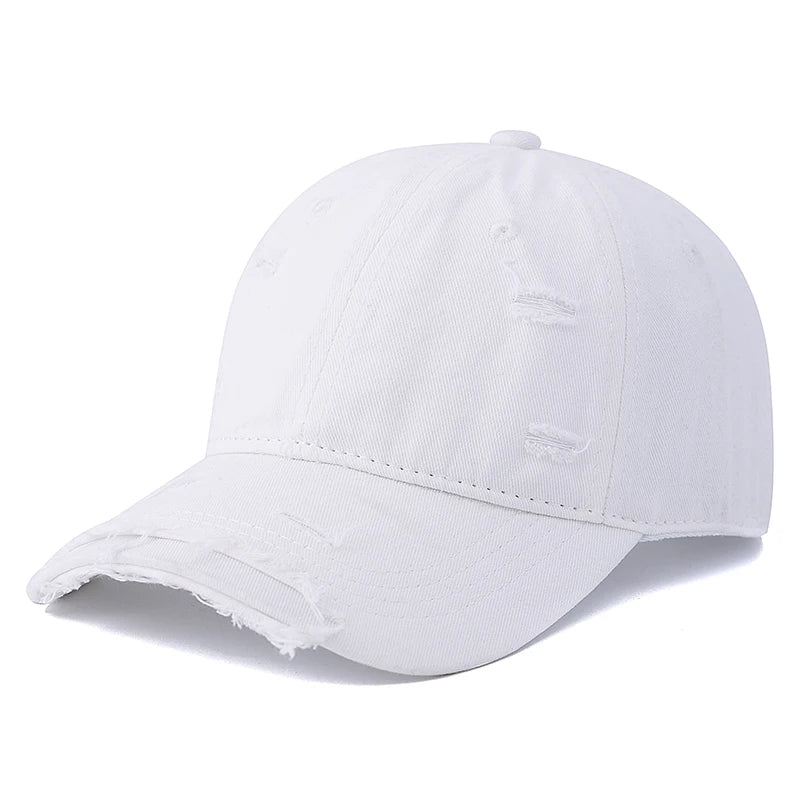 Washed Cotton Retro Distressed Baseball Cap