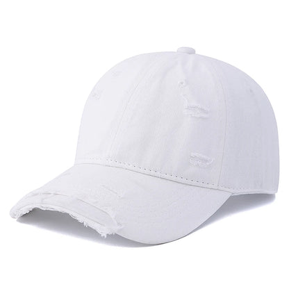 Washed Cotton Retro Distressed Baseball Cap