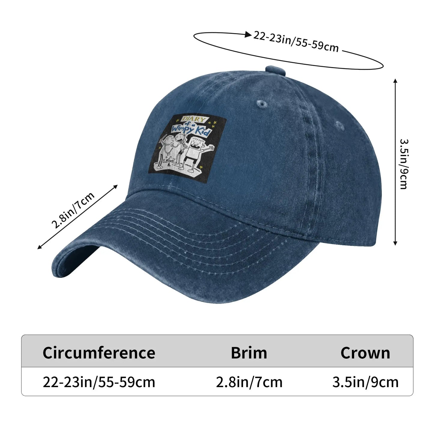 Diary Of Wimpy Kid Group Washed Denim Baseball Cap